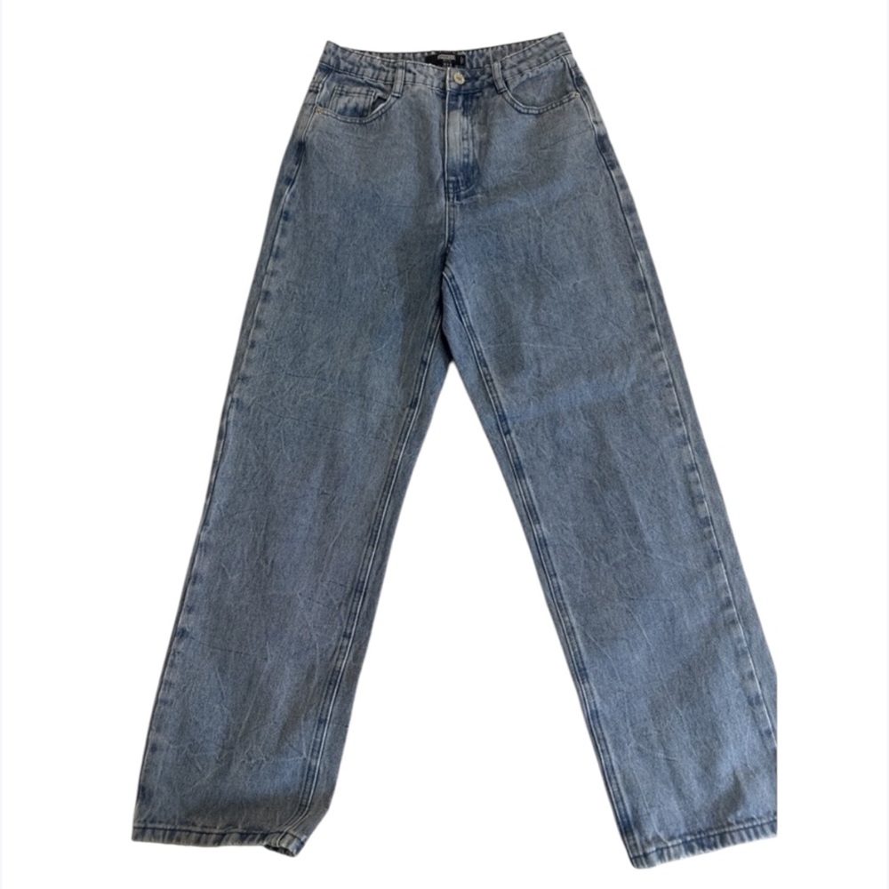 Missguided High Waist Straight Leg Jeans – Classic blue Size 2 Petite